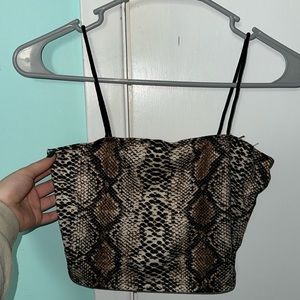 Shein snake print cropped tank
